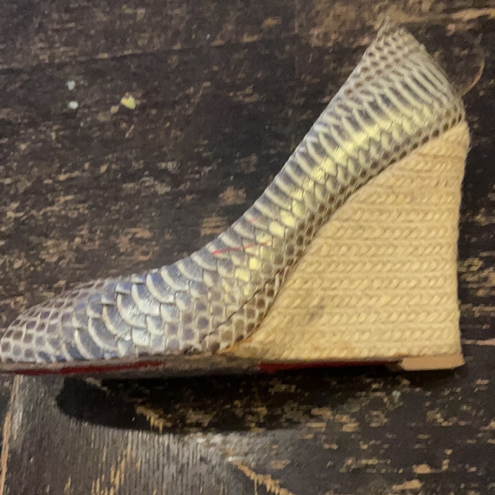 Christian Louboutin Puglia Python Espadrilles/Wedg - image 4